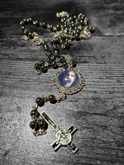 Black Hammarite rosary ,The Conjuring inspired "Nun"