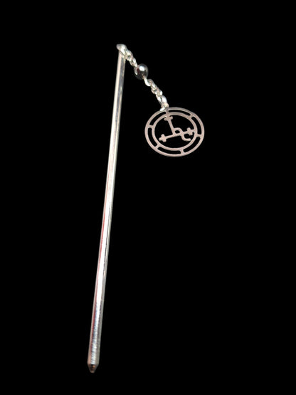 Metal hair stick with "Rosary and lilith " detail : Goth witchy killstar witch pagan accessory