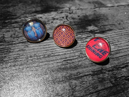 Set of 3 Snap Back Pin Badges "The Shinning" inspired