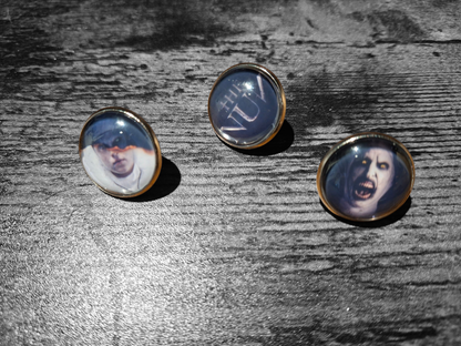 Set of 3 Snap Back Pin Badges ,The Conjuring inspired "Nun"