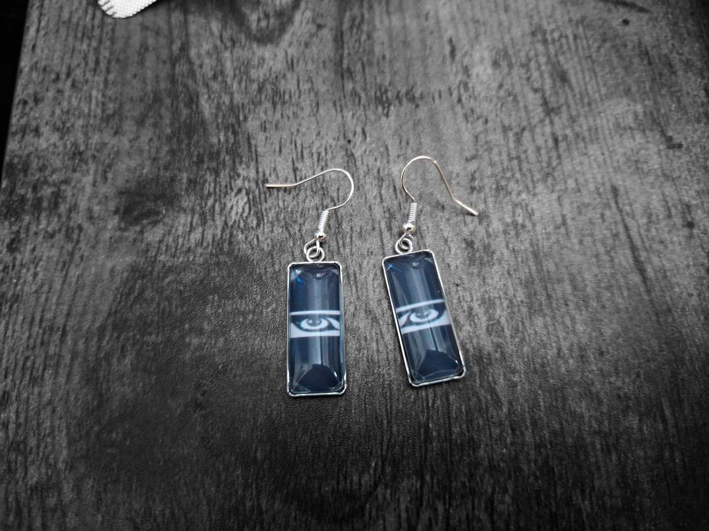 Siouxsie And the Banshees Inspired Stainless Steel rectangle image earrings , Goth Gothic Witchy