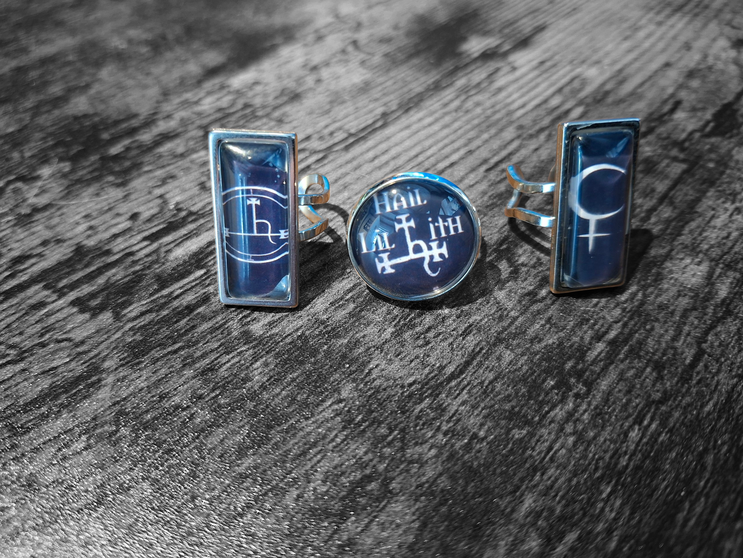 fully adjustable ring "Lilith" inspired set :Goth Gothic Witchy Occult Witch Ritual Jewelry