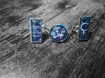 fully adjustable ring "Lilith" inspired set :Goth Gothic Witchy Occult Witch Ritual Jewelry