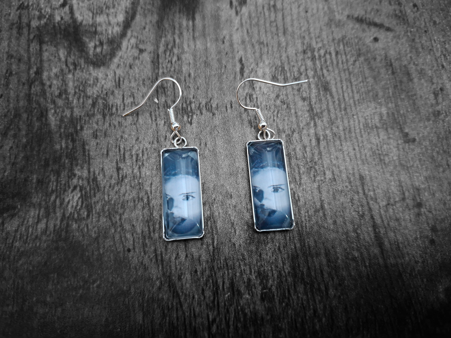 Goth Gothic Witchy Psychobilly Alternative horror inspired, "Gothic bride" rectangle image earrings