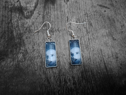 Goth Gothic Witchy Psychobilly Alternative horror inspired, "Gothic bride" rectangle image earrings