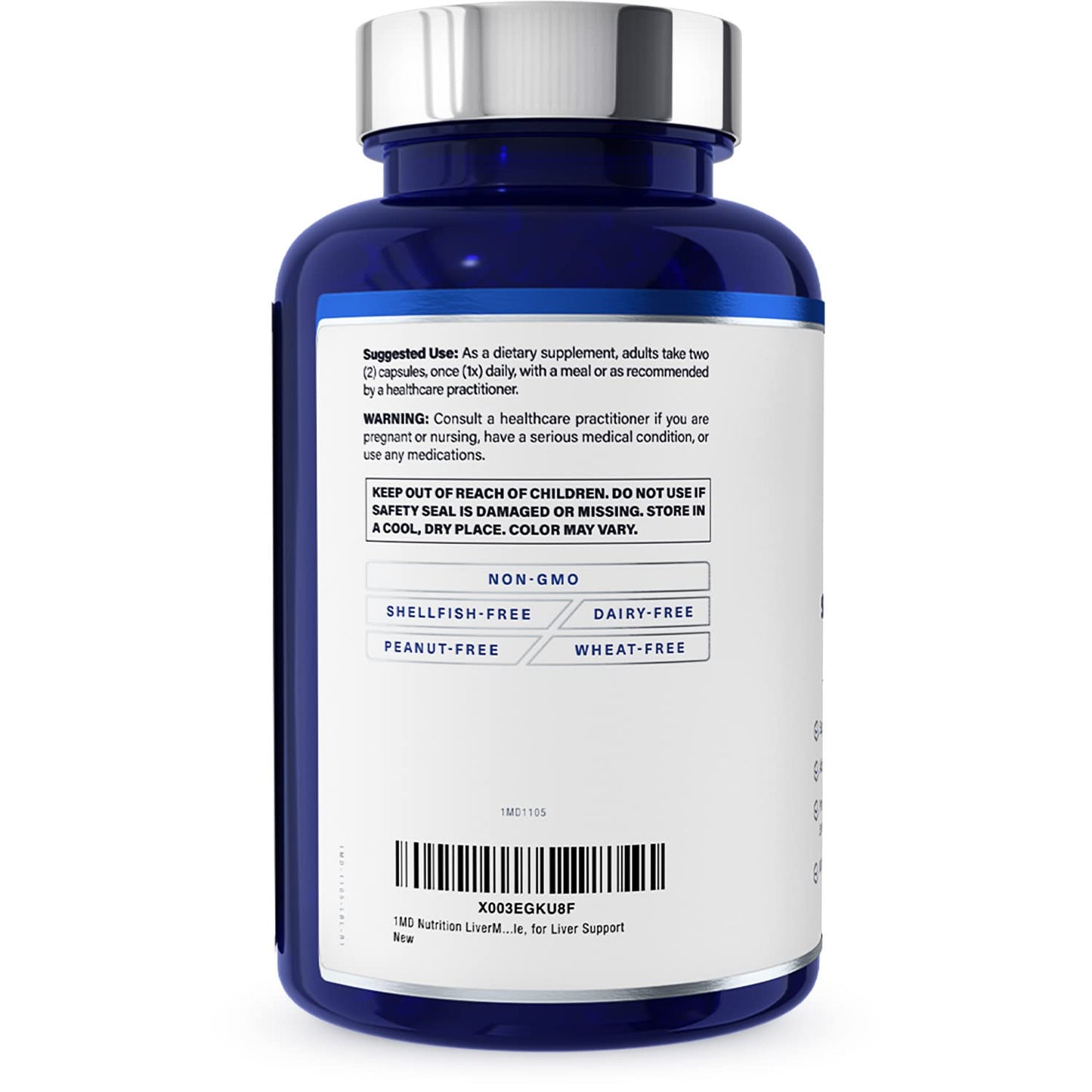 1MD LiverMD Liver Support Supplement | Siliphos Silybin for High Bioavailability | 60 Capsules (2-Pack)