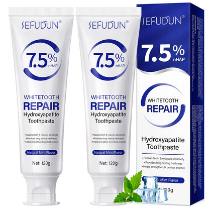 2 Pack Hydroxyapatite Toothpastes 4.23 oz – Enamel Protection, Fluoride-Free, Gentle Mint for Sensitive Teeth