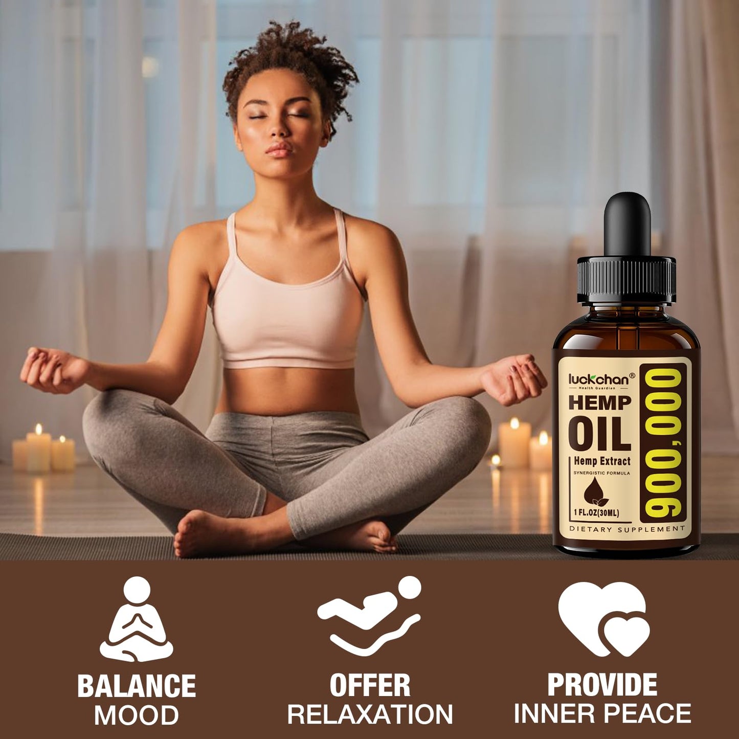 2-Pack Premium Hemp Oil - Sleep & Relaxation, Anxiety & Stress Relief | Organic Tincture Drops