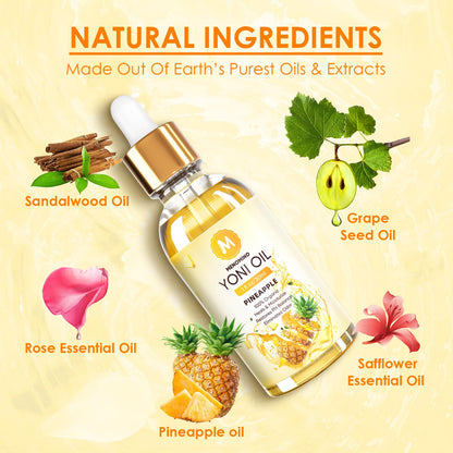 2-Pack Yoni Oil for Women – Organic Pineapple Feminine Oil, pH Balance, 1 fl oz/pc