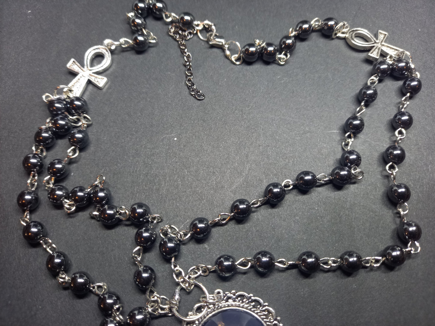 Goth Gothic Withy Killstar neil gaiman's sandman "Death" inspired double layer rosary