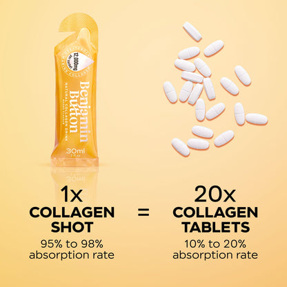 Benjamin Button 12,000mg Marine Collagen Drink - Mango Liquid Sachets