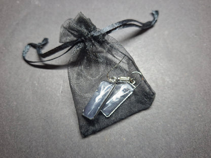 Goth Gothic Witchy Occult Succubus "Lilith" Inspired Stainless Steel rectangle image earrings