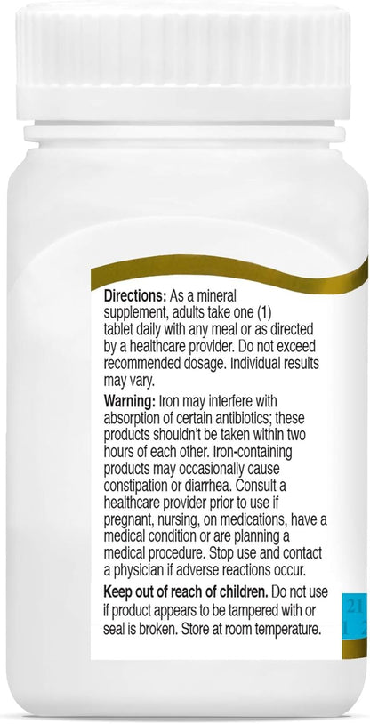 21st Century Iron Ferrous Sulfate 65 mg (325 mg) Tablets – 120 Count