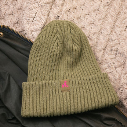 Organic Cotton Beanie - Olive