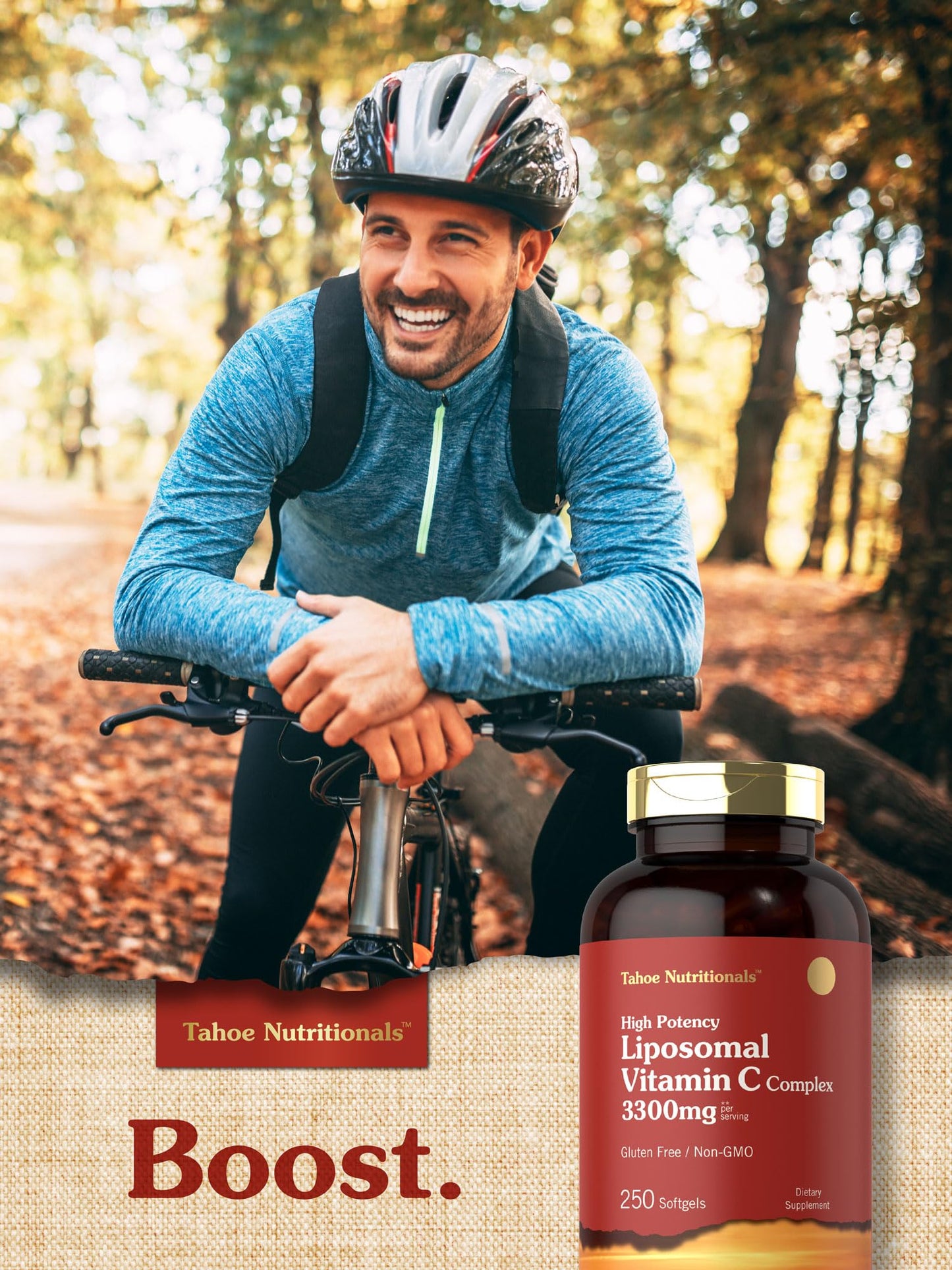 Tahoe Nutritionals Liposomal Vitamin C Complex | 3300mg | 250 Softgels | High Potency | Non-GMO, Gluten Free Supplement