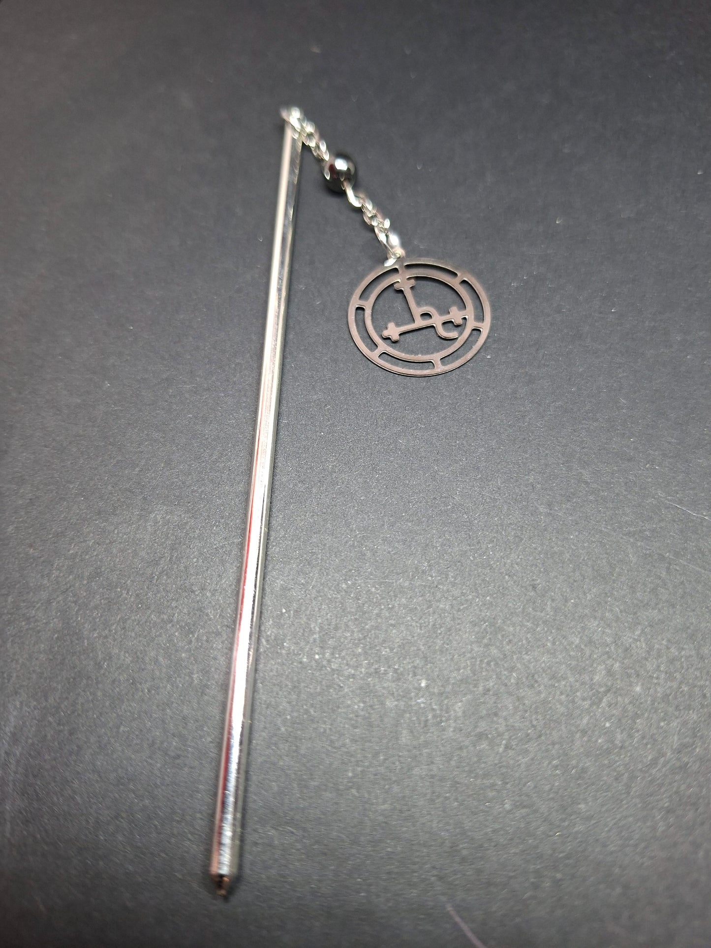 Metal hair stick with "Rosary and lilith " detail : Goth witchy killstar witch pagan accessory