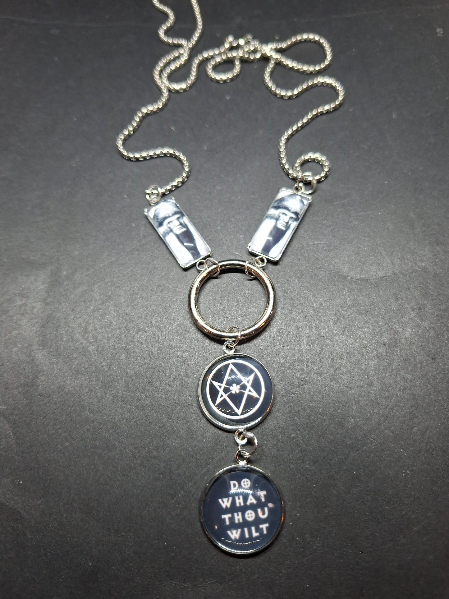 Goth Witchy Witch Witchcraft Thelema "Do What Thou Wilt" Aleister Crowley necklace