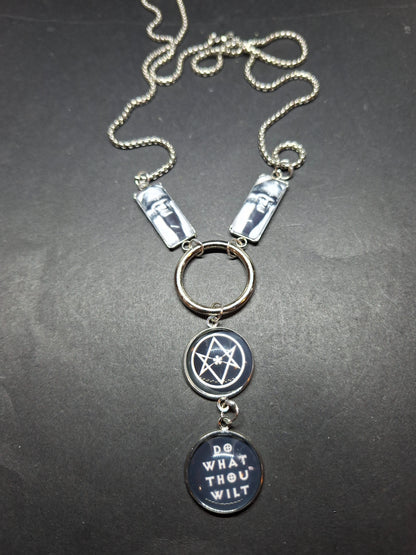Goth Witchy Witch Witchcraft Thelema "Do What Thou Wilt" Aleister Crowley necklace