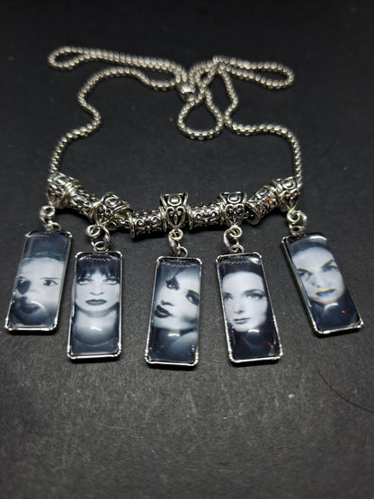 Oddity Curiosity goth gothic witchy Killstar "Gothic bride " Necklace with retangle images