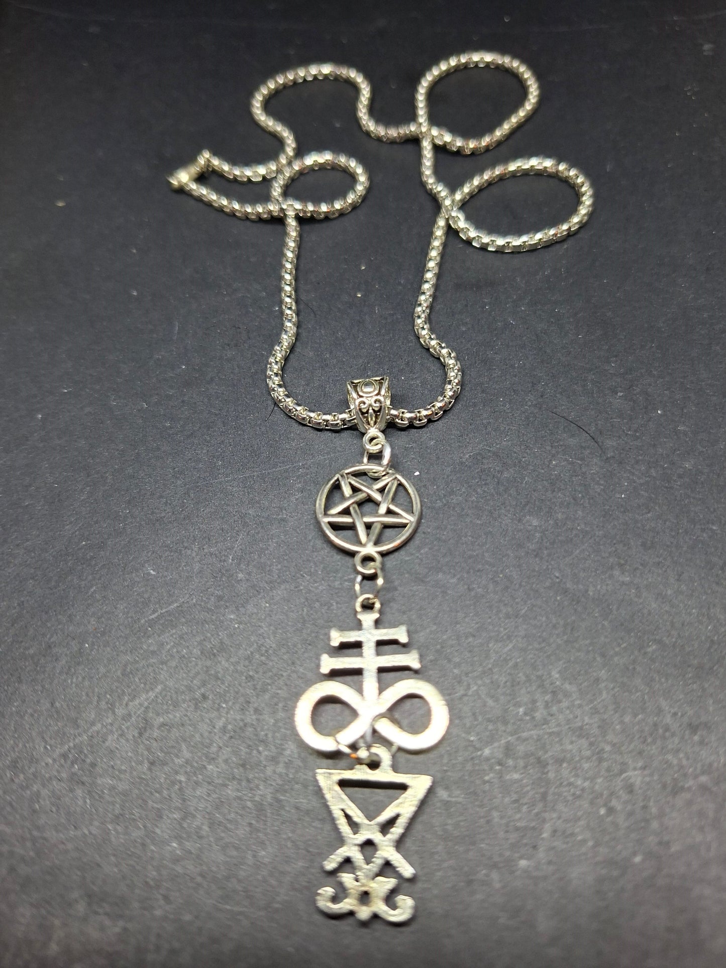 Goth Gothic Witchy killstar witch witchcraft Occult satanic "Satanic Trinity Necklace" V1