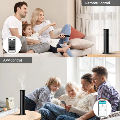 2ndAroma Waterless Air Diffuser – 2100 sq ft Coverage, Remote, 100ml Starter Kit + White Tea Oil