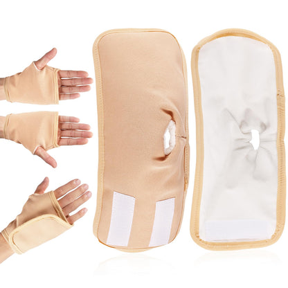 2pcs Castor Oil Packs for Hands – Reusable Adjustable Wraps (Khaki)