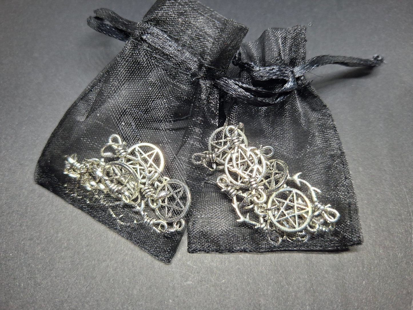 Bracelet , Pentagram and thorn detail , Occult / Ritual Jewelry :goth witch witchy