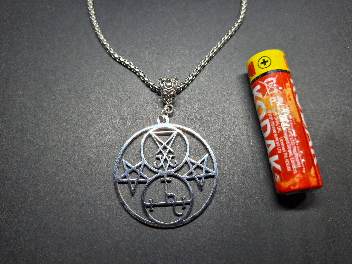 Sigil of Lucifer & Lilith Double Seal Pendant Necklace Occult Protection Amulet :Satanic Witchy