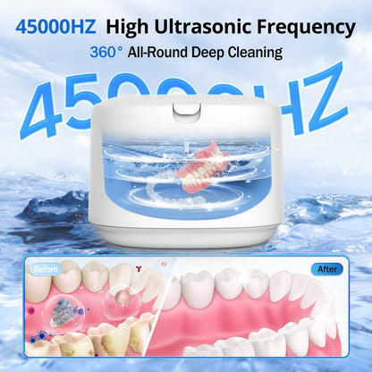 360° Ultrasonic Deep Clean Machine – 30W/45kHz, Portable 230ml Cleaner