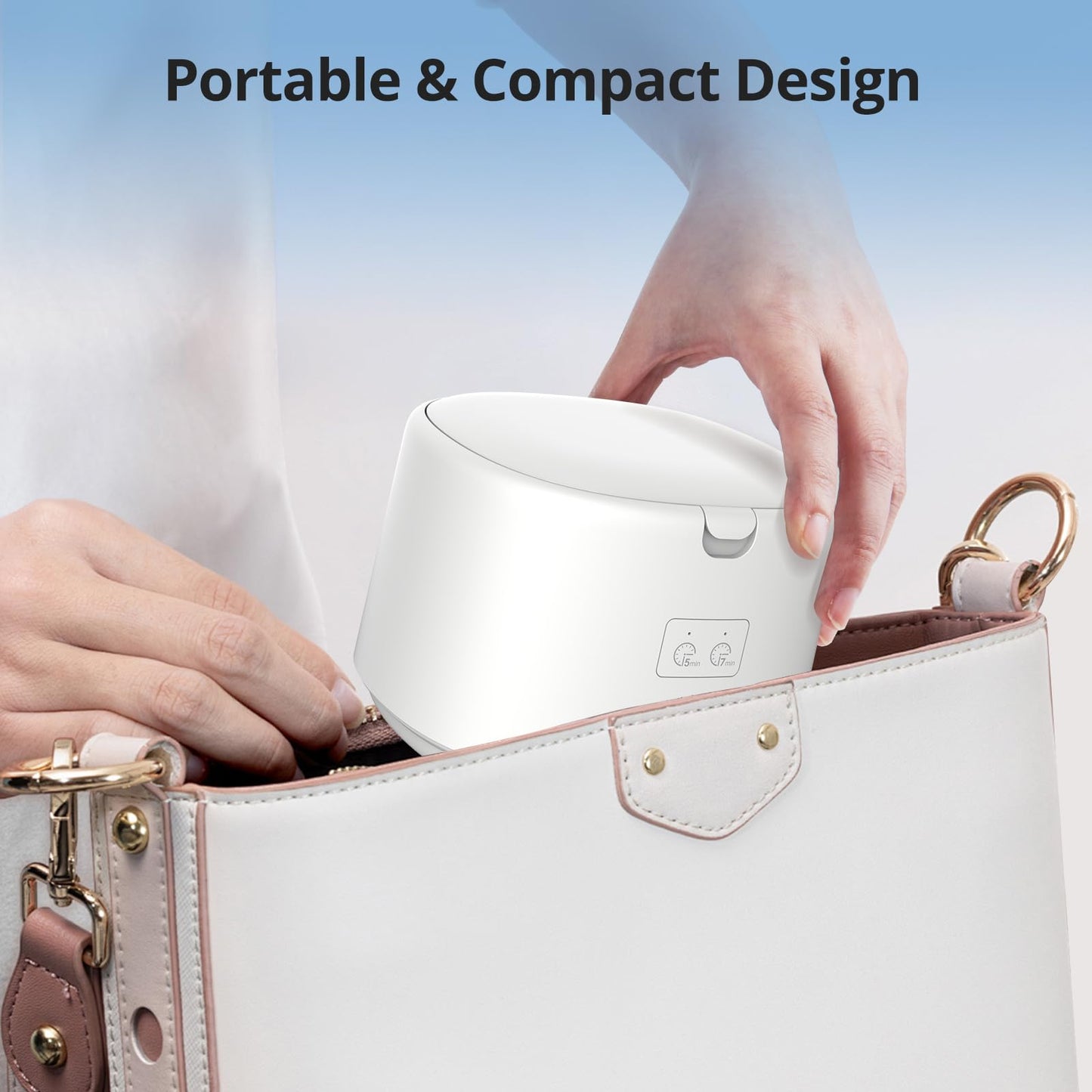 360° Ultrasonic Deep Clean Machine – 30W/45kHz, Portable 230ml Cleaner