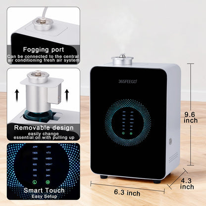 365FEEGD Commercial Waterless Bluetooth Aroma Diffuser for Large Spaces – 3200 ft²