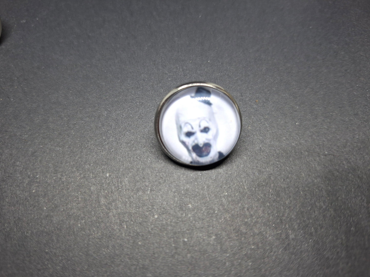 Set of 3 Pin badges inspired by "Art" the clown from Terrifier