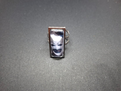 Round & Rectangle adjustable Rings inspired by "Art" the clown from Terrifier