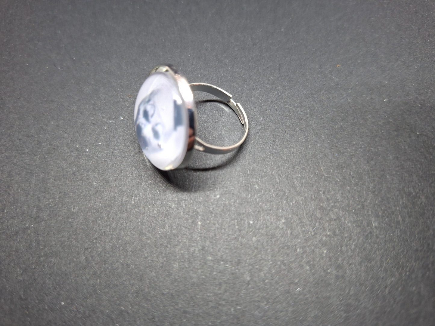 Round & Rectangle adjustable Rings inspired by "Art" the clown from Terrifier
