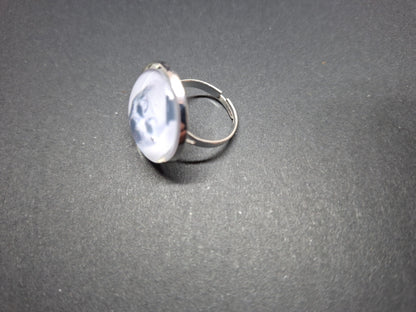 Round & Rectangle adjustable Rings inspired by "Art" the clown from Terrifier