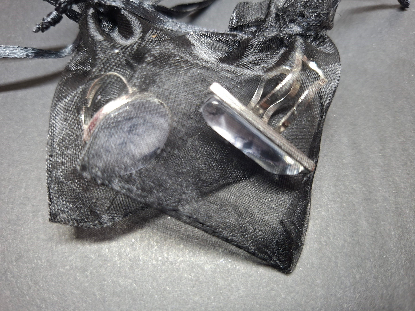 Round & Rectangle adjustable Rings inspired by "Art" the clown from Terrifier