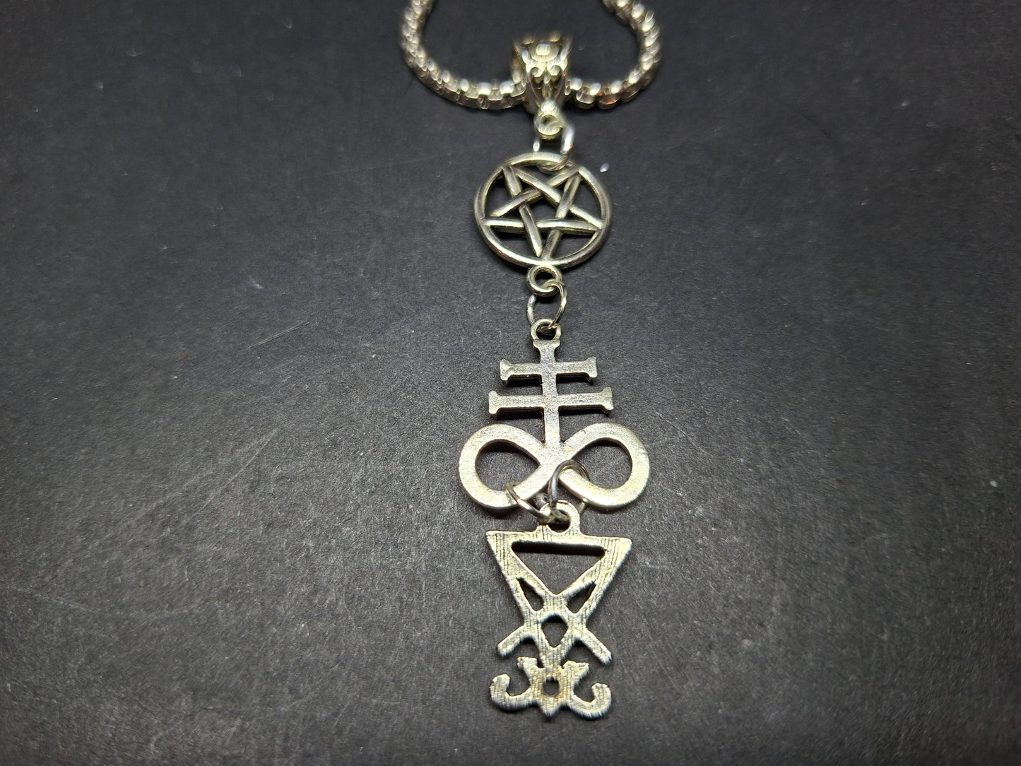 Goth Gothic Witchy killstar witch witchcraft Occult satanic "Satanic Trinity Necklace" V1