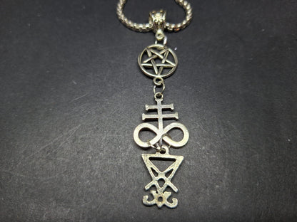 Goth Gothic Witchy killstar witch witchcraft Occult satanic "Satanic Trinity Necklace" V1