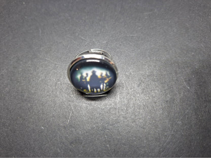 Goth Gothic Old School 1980's alternative Fields Of The Nephilim "Inspired" adjustable rings