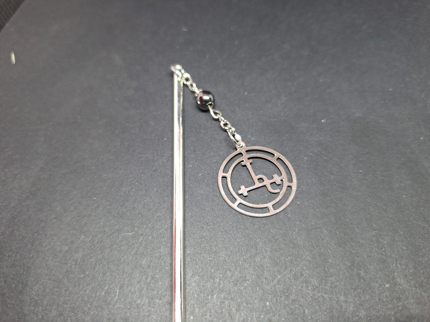 Metal hair stick with "Rosary and lilith " detail : Goth witchy killstar witch pagan accessory