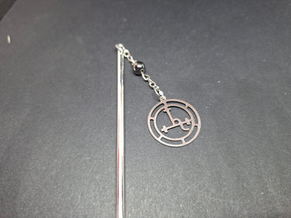 Metal hair stick with "Rosary and lilith " detail : Goth witchy killstar witch pagan accessory