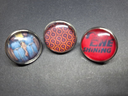 Set of 3 Snap Back Pin Badges "The Shinning" inspired