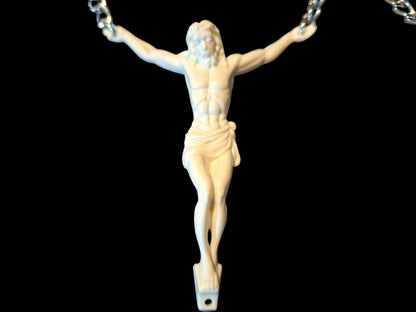 O ring and chain belt with 4 Christ's ,Gothic witchy Style