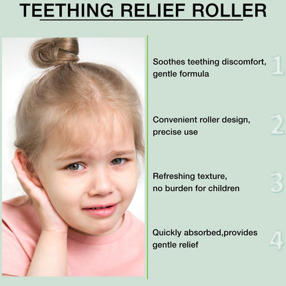 3Pcs Mama's Teether Teething Oil Roller - Natural Baby Teething Relief