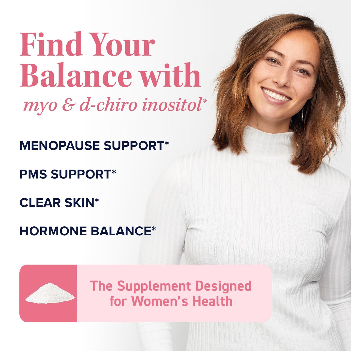 Myo-Inositol & D-Chiro Inositol Powder 40:1 for Women | 60 Servings