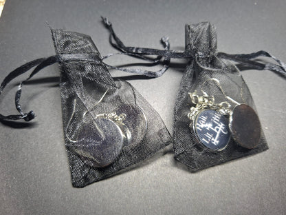 Hail Lilith earrings with bow or plain: Goth Witchy Occult Witch Pagan Satanic