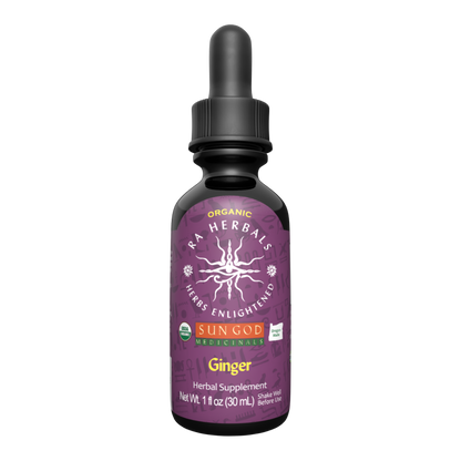 Organic Ginger Tincture - CIRCULATION, DIGESTION, NAUSEA RELEIF, TRAVEL SICKNESS
