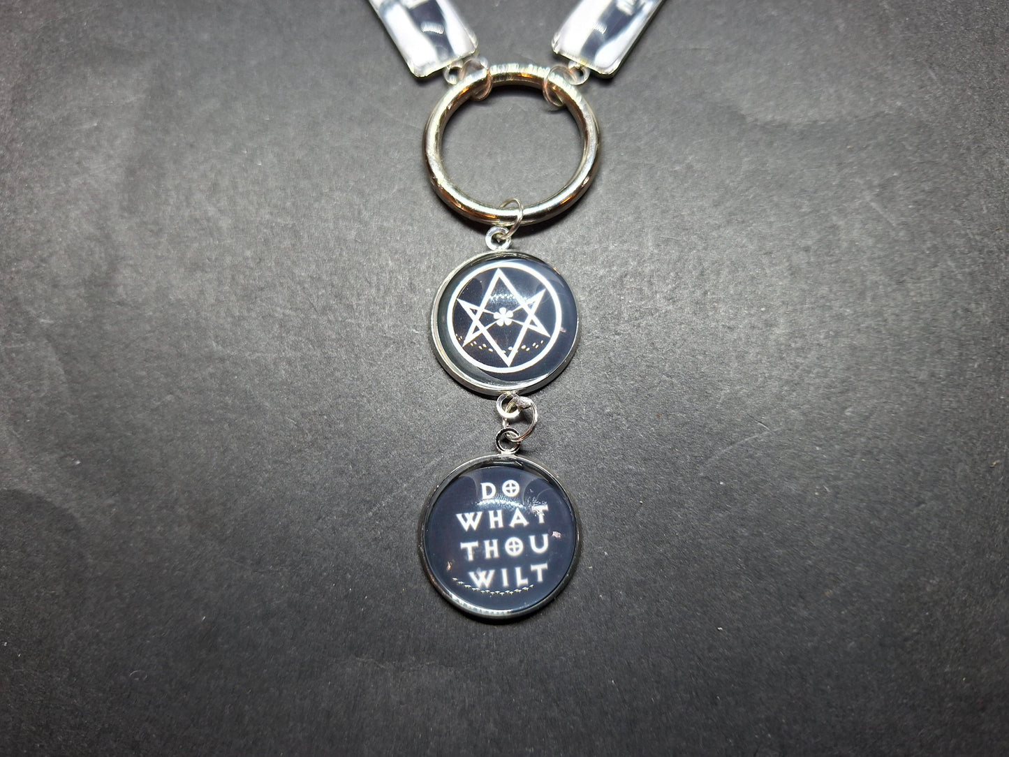 Goth Witchy Witch Witchcraft Thelema "Do What Thou Wilt" Aleister Crowley necklace