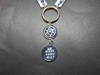 Goth Witchy Witch Witchcraft Thelema "Do What Thou Wilt" Aleister Crowley necklace