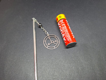 Metal hair stick with "Rosary and lilith " detail : Goth witchy killstar witch pagan accessory